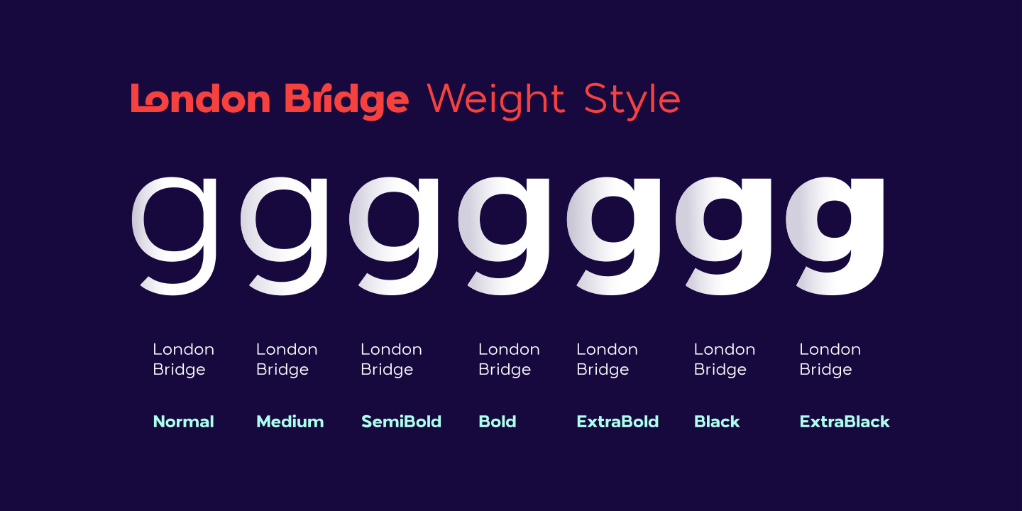 Пример шрифта London Bridge Regular